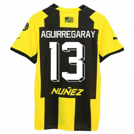 Kandiny Herren Matías Aguirregaray #13 Gelb Schwarz Heimtrikot Trikot 2023/24 T-Shirt