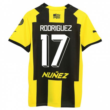 Kandiny Herren Valentín Rodríguez #17 Gelb Schwarz Heimtrikot Trikot 2023/24 T-Shirt