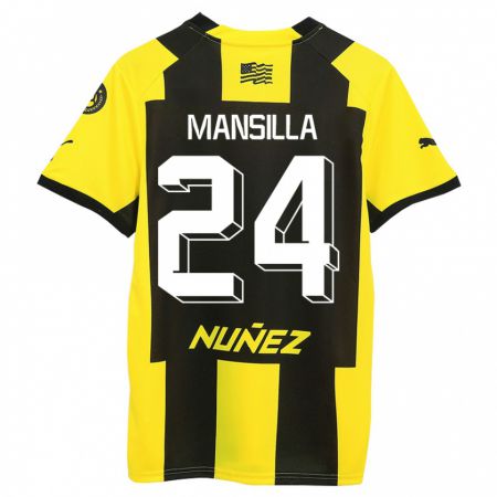 Kandiny Herren Brian Mansilla #24 Gelb Schwarz Heimtrikot Trikot 2023/24 T-Shirt
