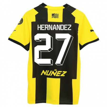 Kandiny Herren Lucas Hernández #27 Gelb Schwarz Heimtrikot Trikot 2023/24 T-Shirt