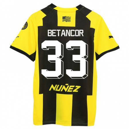 Kandiny Herren Bruno Betancor #33 Gelb Schwarz Heimtrikot Trikot 2023/24 T-Shirt