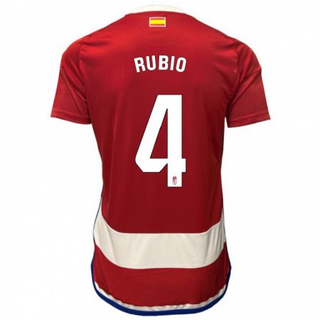 Kandiny Herren Miguel Rubio #4 Rot Heimtrikot Trikot 2023/24 T-Shirt