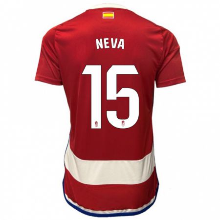 Kandiny Herren Carlos Neva #15 Rot Heimtrikot Trikot 2023/24 T-Shirt