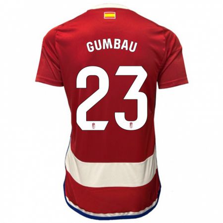 Kandiny Herren Gerard Gumbau #23 Rot Heimtrikot Trikot 2023/24 T-Shirt