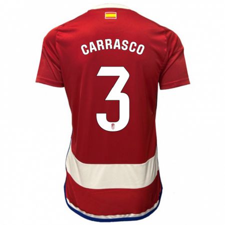 Kandiny Herren Marta Carrasco #3 Rot Heimtrikot Trikot 2023/24 T-Shirt