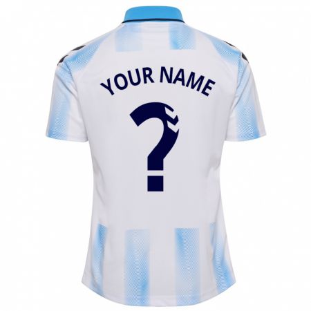 Kandiny Herren Ihren Namen #0 Weiß Blau Heimtrikot Trikot 2023/24 T-Shirt