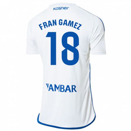 Kandiny Herren Fran Gámez #18 Weiß Heimtrikot Trikot 2023/24 T-Shirt