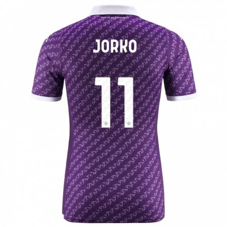 Kandiny Herren Jonathan Ikoné #11 Violett Heimtrikot Trikot 2023/24 T-Shirt