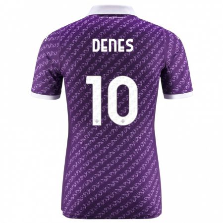 Kandiny Herren Adrián Dénes #10 Violett Heimtrikot Trikot 2023/24 T-Shirt