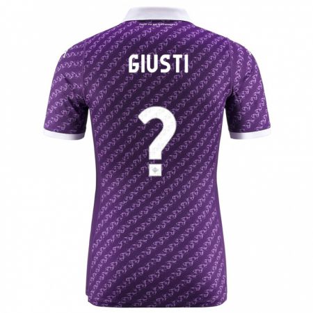 Kandiny Herren Edoardo Giusti #0 Violett Heimtrikot Trikot 2023/24 T-Shirt