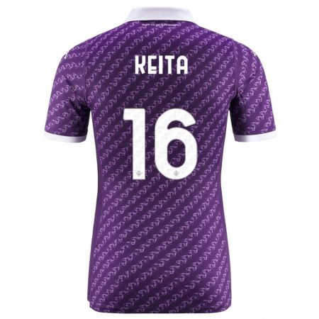Kandiny Herren Bala Keita #16 Violett Heimtrikot Trikot 2023/24 T-Shirt