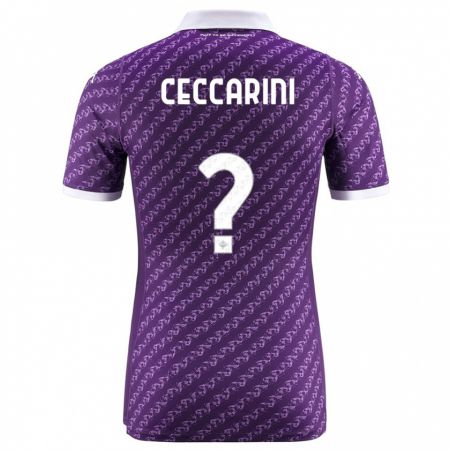 Kandiny Herren Mattia Ceccarini #0 Violett Heimtrikot Trikot 2023/24 T-Shirt
