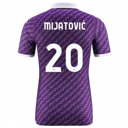 Kandiny Herren Milica Mijatović #20 Violett Heimtrikot Trikot 2023/24 T-Shirt