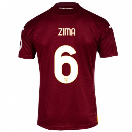 Kandiny Herren David Zima #6 Dunkelrot Heimtrikot Trikot 2023/24 T-Shirt