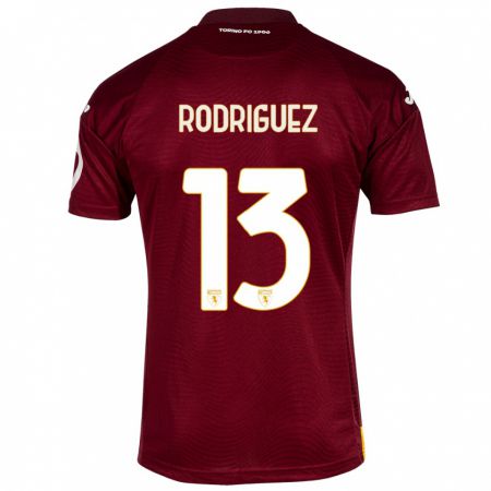 Kandiny Herren Ricardo Rodríguez #13 Dunkelrot Heimtrikot Trikot 2023/24 T-Shirt