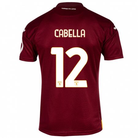 Kandiny Herren Matteo Cabella #12 Dunkelrot Heimtrikot Trikot 2023/24 T-Shirt