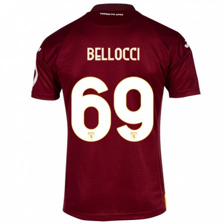 Kandiny Herren Andrea Bellocci #69 Dunkelrot Heimtrikot Trikot 2023/24 T-Shirt