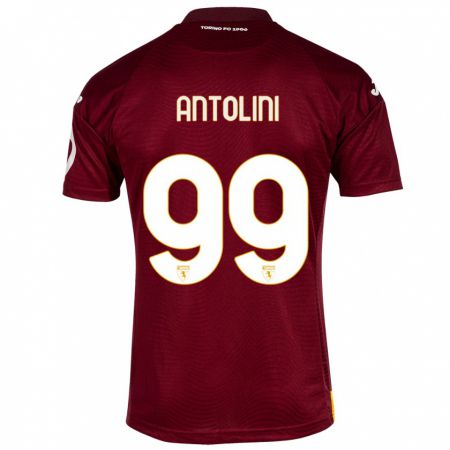 Kandiny Herren Jacopo Antolini #99 Dunkelrot Heimtrikot Trikot 2023/24 T-Shirt