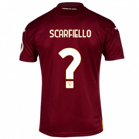 Kandiny Herren Luca Scarfiello #0 Dunkelrot Heimtrikot Trikot 2023/24 T-Shirt