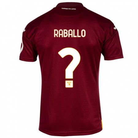 Kandiny Herren Alessio Raballo #0 Dunkelrot Heimtrikot Trikot 2023/24 T-Shirt