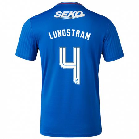 Kandiny Herren John Lundstram #4 Blau Heimtrikot Trikot 2023/24 T-Shirt