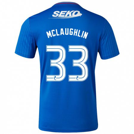 Kandiny Herren Jon Mclaughlin #33 Blau Heimtrikot Trikot 2023/24 T-Shirt