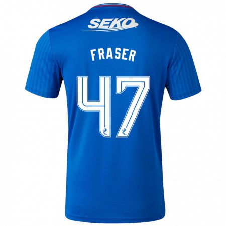 Kandiny Herren Robbie Fraser #47 Blau Heimtrikot Trikot 2023/24 T-Shirt