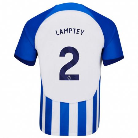 Kandiny Herren Tariq Lamptey #2 Blau Heimtrikot Trikot 2023/24 T-Shirt