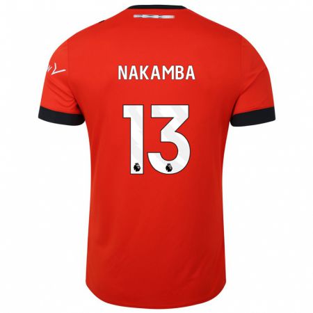 Kandiny Herren Marvelous Nakamba #13 Rot Heimtrikot Trikot 2023/24 T-Shirt