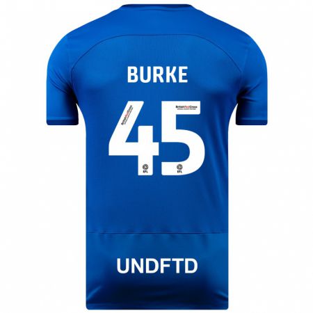 Kandiny Herren Oliver Burke #45 Blau Heimtrikot Trikot 2023/24 T-Shirt