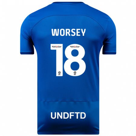 Kandiny Herren Louanne Worsey #18 Blau Heimtrikot Trikot 2023/24 T-Shirt
