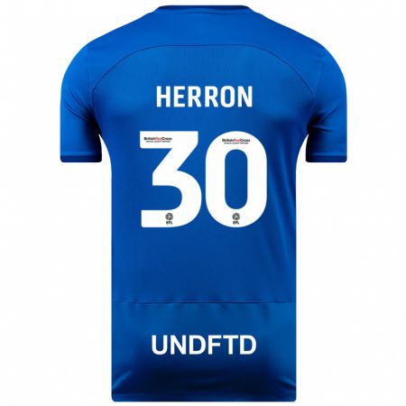 Kandiny Herren Neve Herron #30 Blau Heimtrikot Trikot 2023/24 T-Shirt