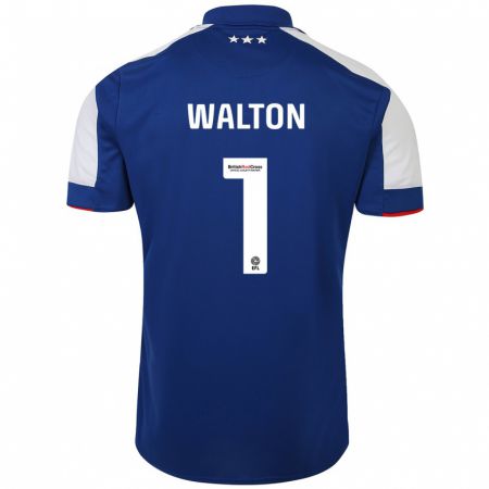 Kandiny Herren Christian Walton #1 Blau Heimtrikot Trikot 2023/24 T-Shirt