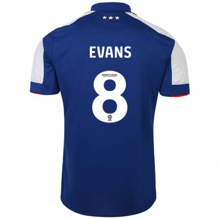Kandiny Herren Lee Evans #8 Blau Heimtrikot Trikot 2023/24 T-Shirt