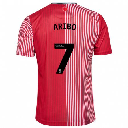 Kandiny Herren Joe Aribo #7 Rot Heimtrikot Trikot 2023/24 T-Shirt