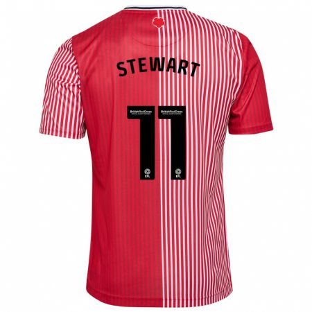 Kandiny Herren Ross Stewart #11 Rot Heimtrikot Trikot 2023/24 T-Shirt