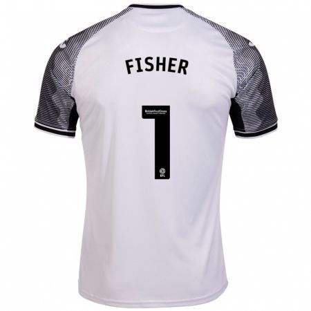 Kandiny Herren Andy Fisher #1 Weiß Heimtrikot Trikot 2023/24 T-Shirt