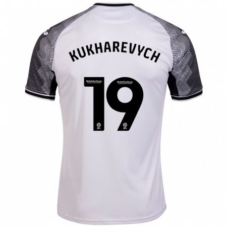 Kandiny Herren Mykola Kukharevych #19 Weiß Heimtrikot Trikot 2023/24 T-Shirt
