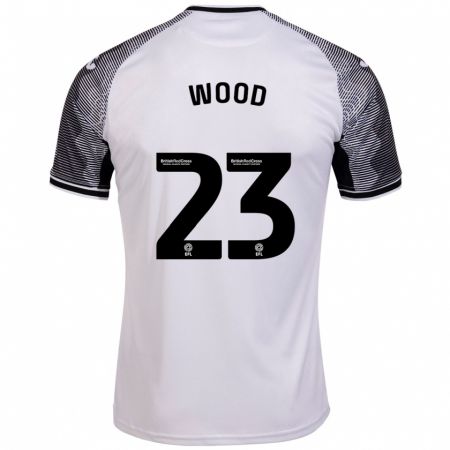 Kandiny Herren Nathan Wood #23 Weiß Heimtrikot Trikot 2023/24 T-Shirt