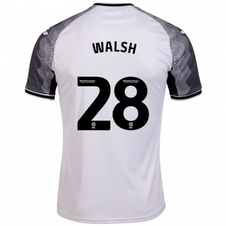Kandiny Herren Liam Walsh #28 Weiß Heimtrikot Trikot 2023/24 T-Shirt