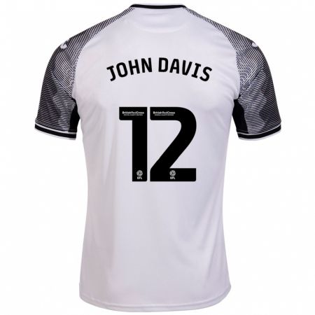 Kandiny Herren Stacey John-Davis #12 Weiß Heimtrikot Trikot 2023/24 T-Shirt