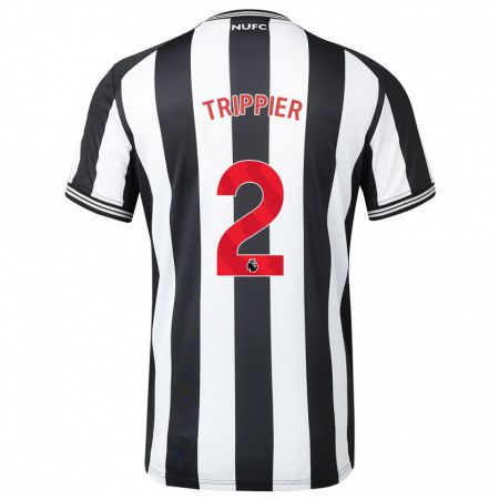 Kandiny Herren Kieran Trippier #2 Schwarz-Weiss Heimtrikot Trikot 2023/24 T-Shirt