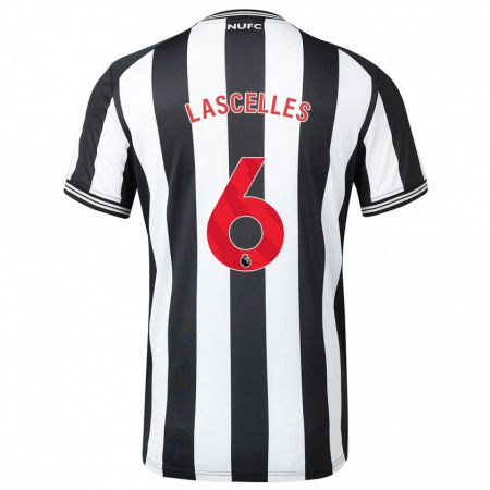 Kandiny Herren Jamaal Lascelles #6 Schwarz-Weiss Heimtrikot Trikot 2023/24 T-Shirt