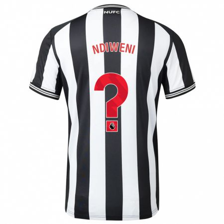 Kandiny Herren Ryan Ndiweni #0 Schwarz-Weiss Heimtrikot Trikot 2023/24 T-Shirt