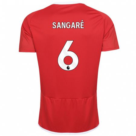 Kandiny Herren Ibrahim Sangaré #6 Rot Heimtrikot Trikot 2023/24 T-Shirt