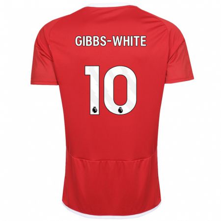 Kandiny Herren Morgan Gibbs-White #10 Rot Heimtrikot Trikot 2023/24 T-Shirt
