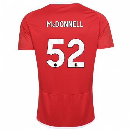 Kandiny Herren Jamie Mcdonnell #52 Rot Heimtrikot Trikot 2023/24 T-Shirt