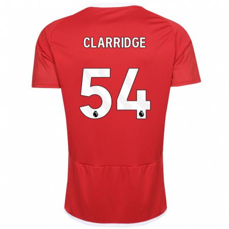 Kandiny Herren James Clarridge #54 Rot Heimtrikot Trikot 2023/24 T-Shirt