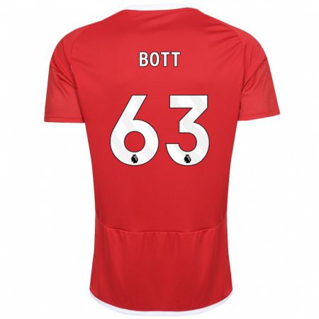 Kandiny Herren Aaron Bott #63 Rot Heimtrikot Trikot 2023/24 T-Shirt