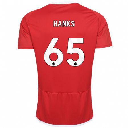 Kandiny Herren Justin Hanks #65 Rot Heimtrikot Trikot 2023/24 T-Shirt